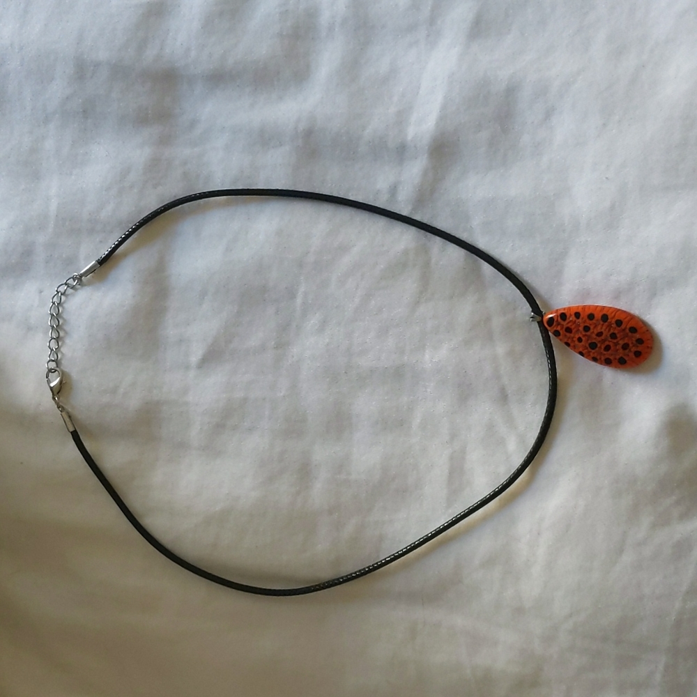 Orange pendant necklace